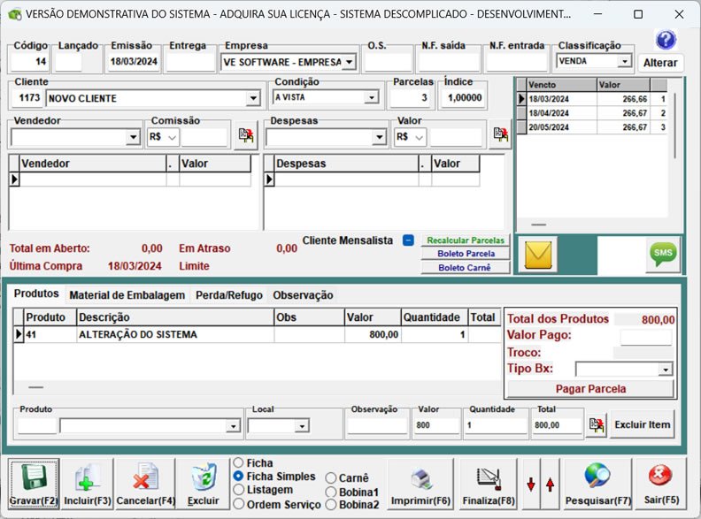 ve software vantagens Administrador de Cobranças